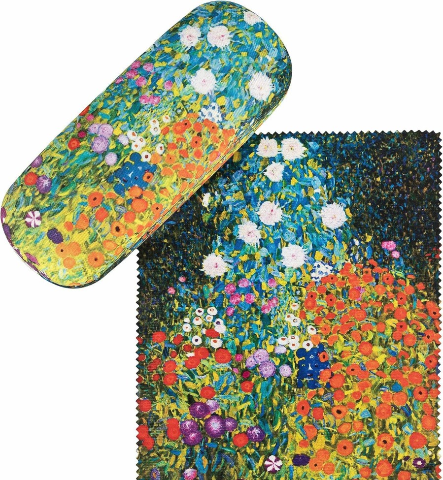 VON LILIENFELD Von Lilienfeld Glasses Case Gustav Klimt: Flower Garden Present Cleaning Cloth Spectacle Cases Lightweight Stable Art | Eyeglass Cases